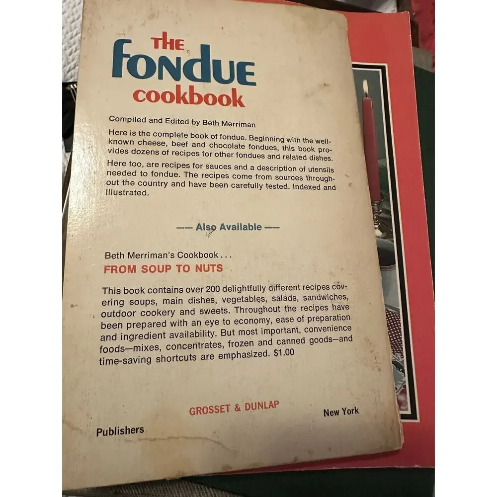 Vintage 1969 • The Fondue Cookbook •‎ Beth Merriman •